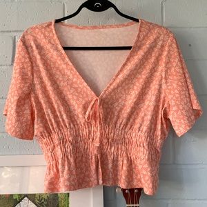 Light Pink Floral Crop